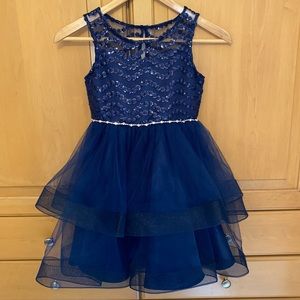 🌟HP🌟Rare Editions Navy Formal Dress Size 8